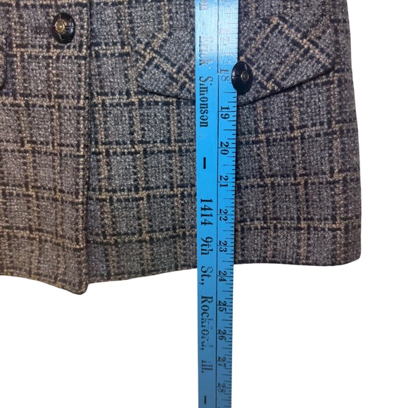 Vintage Pendleton Womens Brown Plaid Wool Blend Blazer Jacket Quiet Luxury Sz 4 - Picture 8 of 10